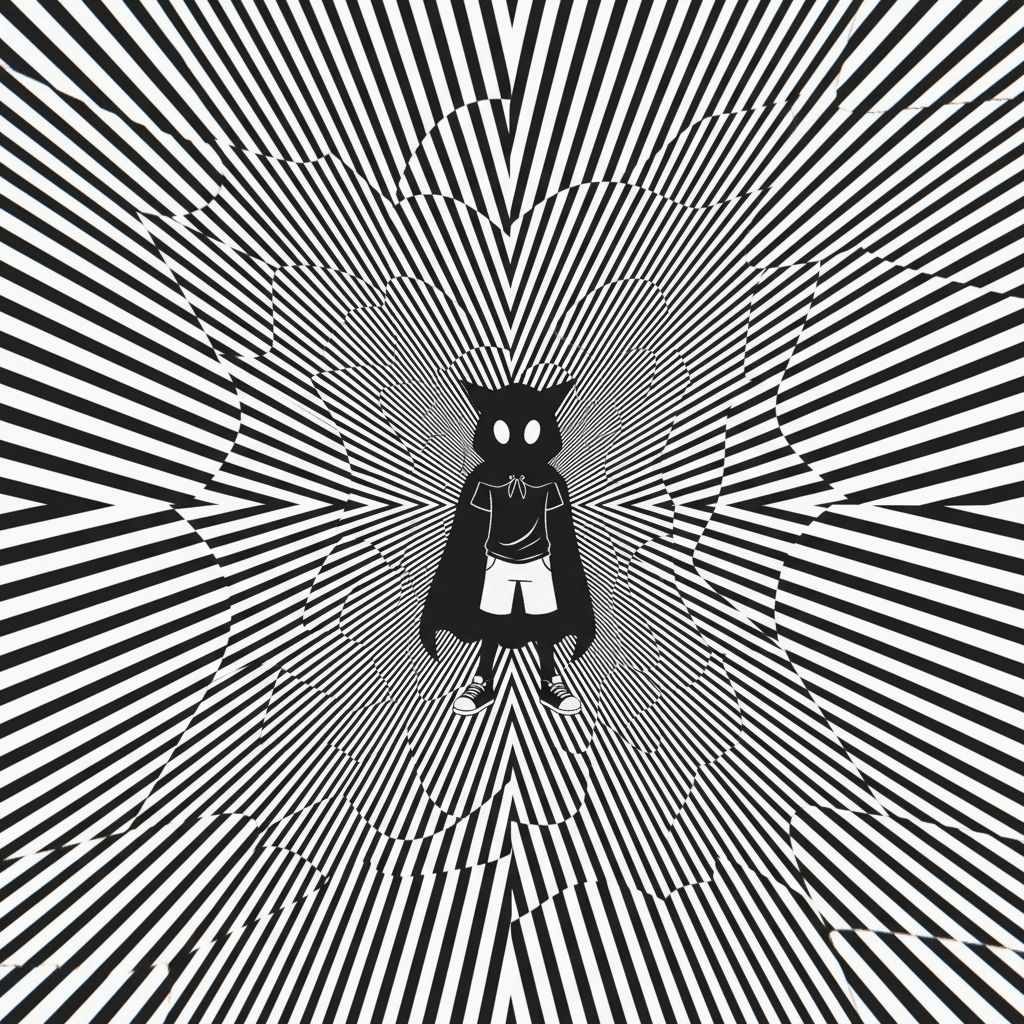 Black and white optical illusion